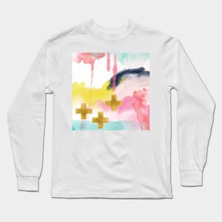Three Wisemen Abstract #watercolor #painting Long Sleeve T-Shirt